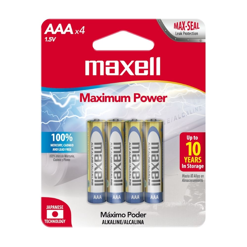 Pilas Pack x 4 AAA Maxell Pilas Pack x 4 AAA Maxell