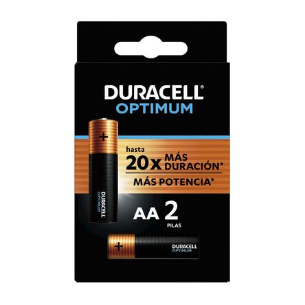 Pilas Duracell Optimum AA 2 unidades Negro 1.5V Pilas Duracell Optimum AA 2 unidades Negro 1.5V
