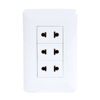 Tomacorriente Essential Triple Universal Blanco Orange
