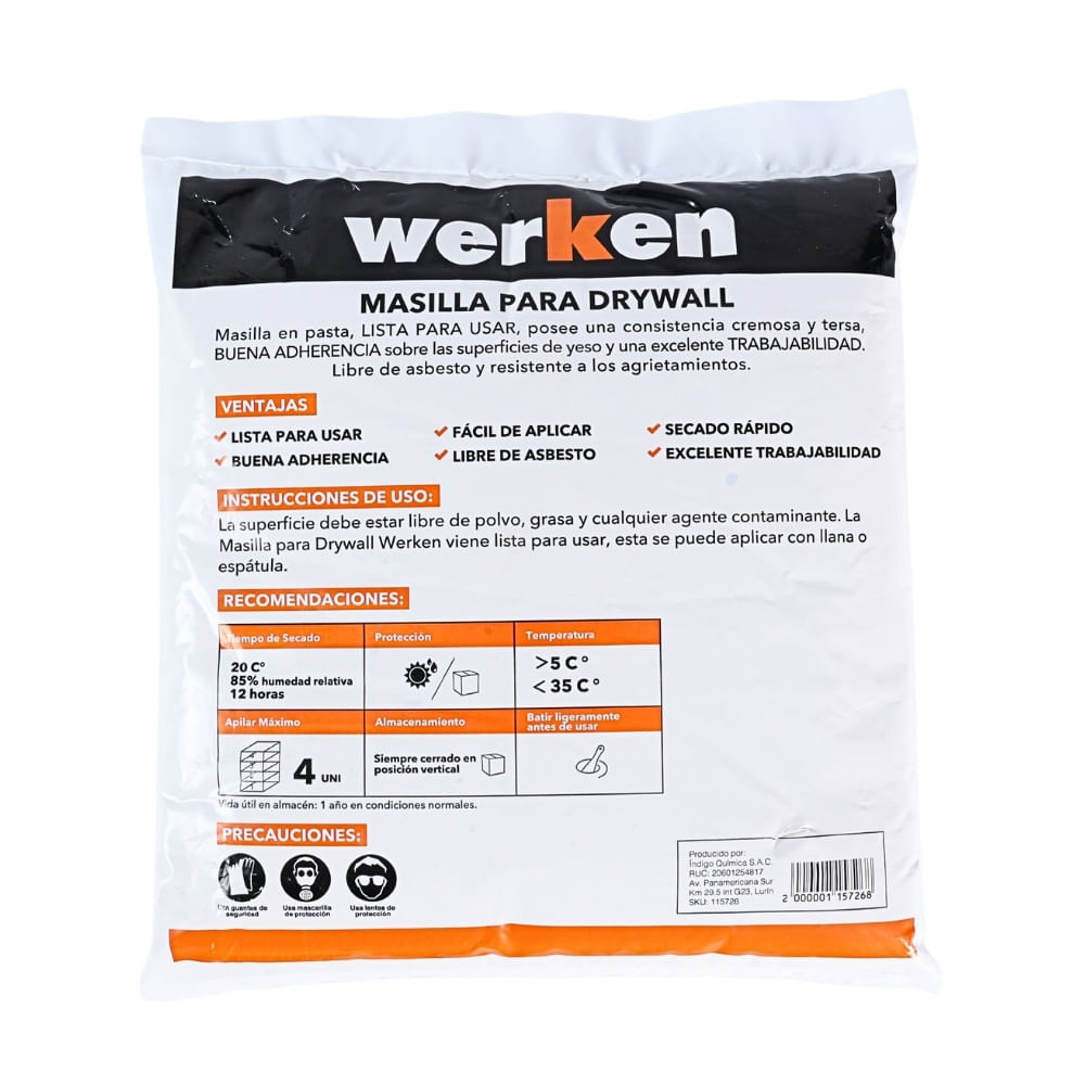 Masilla Drywall Bolsa 5Kg Werken