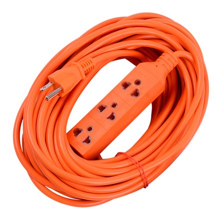 Extensión 3 tomas tierra 3x16awg 15m Werken Extensión 3 tomas tierra 3x16awg 15m Werken