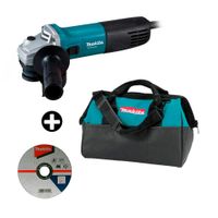 Amoladora 4 1/2"" 850W + 5 Discos + Bolso Makita Mt