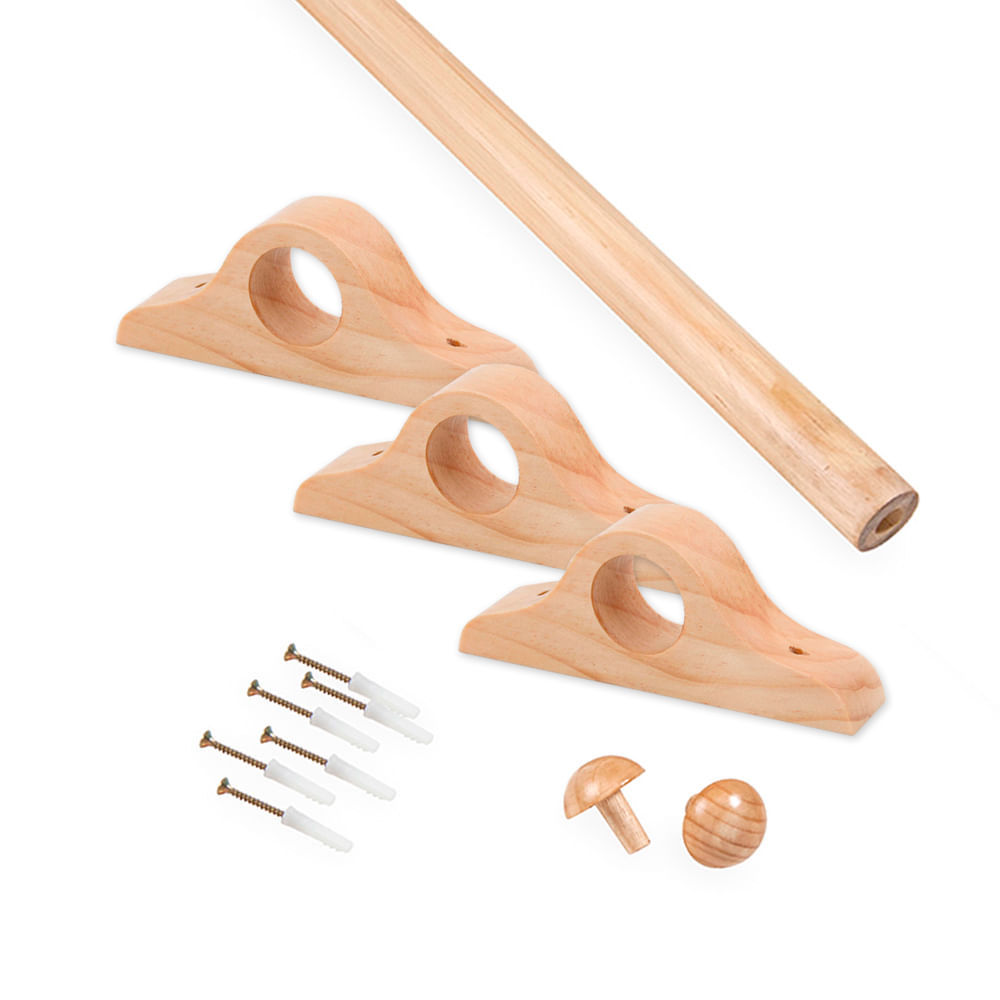 Pack cortinero Madera Pino 250cm Orange