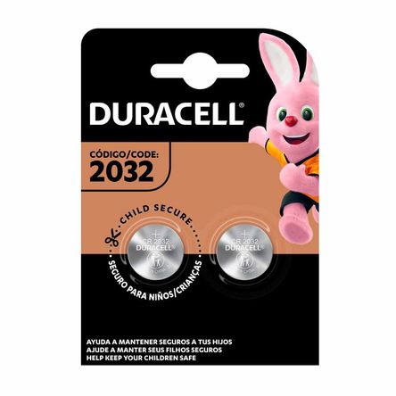 Pilas Duracell Botón Litio 2032 Baby Secure x2 Pilas Duracell Botón Litio 2032 Baby Secure x2
