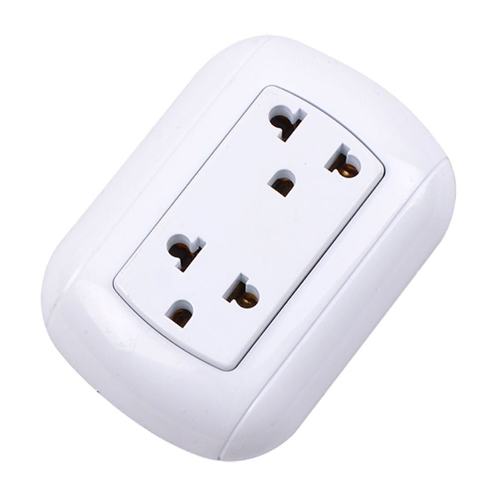 Tomacorriente Doble Universal Werken Blanco ABS de 0.15 kg Tomacorriente Doble Universal Werken Blanco ABS de 0.15 kg