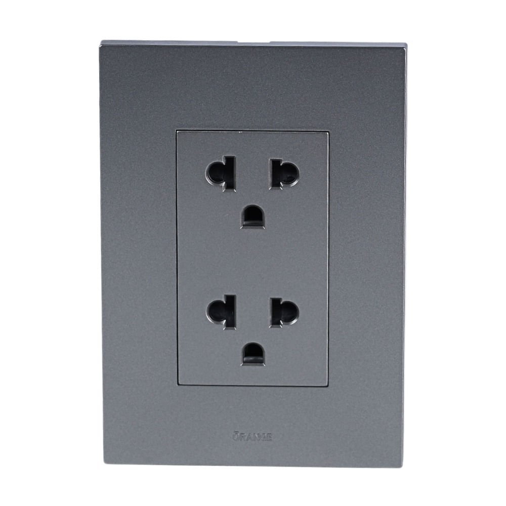 Placa Armada Orange: Tomacorriente Doble Universal Matte LT Terra