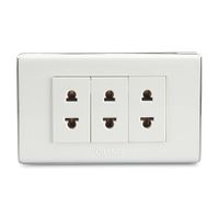Tomacorriente Triple Deco Orange Blanco 16A 250V