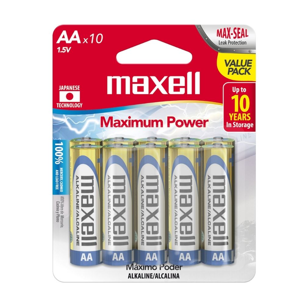Pilas AA MAXELL Pack x 10 Pilas AA MAXELL Pack x 10