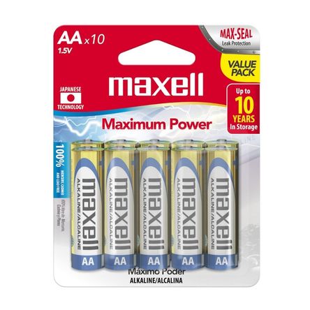 Pilas AA MAXELL Pack x 10 Pilas AA MAXELL Pack x 10
