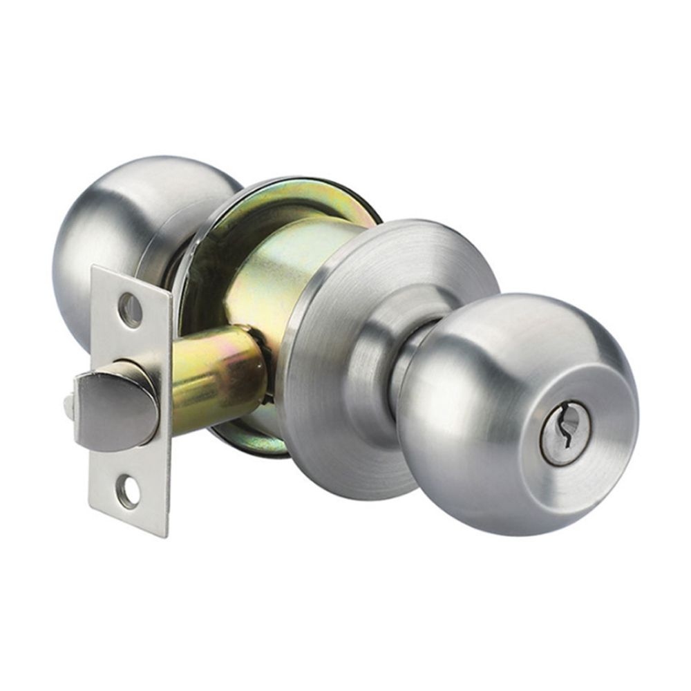 Cerradura de Dormitorio Acero Inoxidable Plata de 60 mm