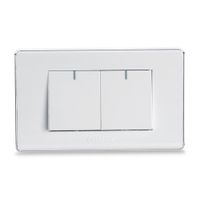 Interruptor Doble Deco Blanco Orange