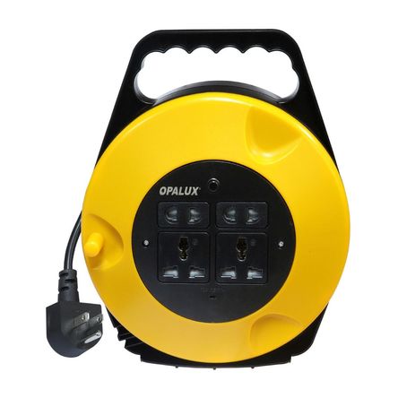 Extensión Carrete 2 Tomas Universales 10m Opalux Extensión Carrete 2 Tomas Universales 10m Opalux
