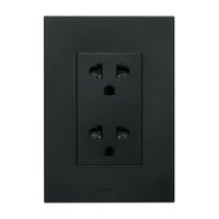 Placa Armada Orange: Tomacorriente Doble Universal Matte LT Negro