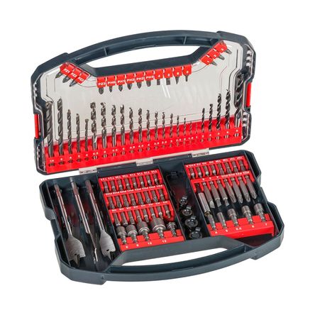 Caja de brocas para madera, metal y piedra x10u KWB Caja de brocas para madera, metal y piedra x10u KWB