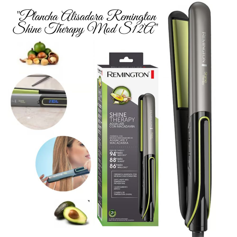 De Pelo Remington Shine Therapy Plancha Remington De Aguacate