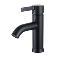 Mezcladora para Lavatorio Monocomando Orange Baja Neo Negro Mate