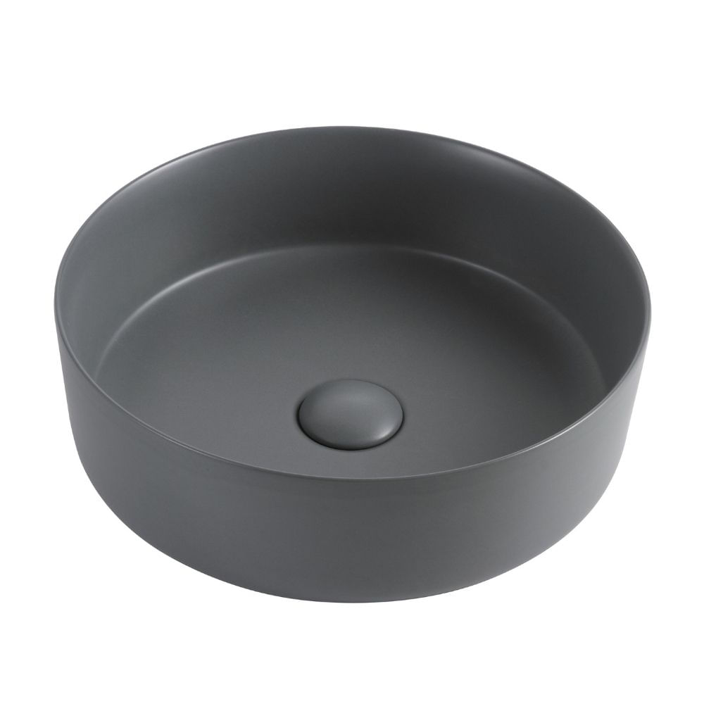 Ovalín Nápoles 36x36x11.4cm Gris Mate Orange Ovalín Nápoles 36x36x11.4cm Gris Mate Orange