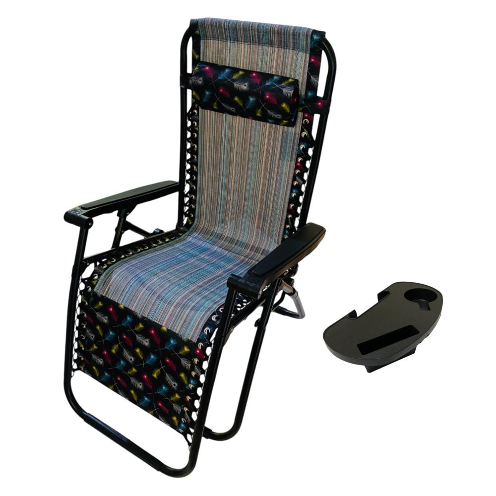 Silla Plegable de Terraza o Playera con Bandeja