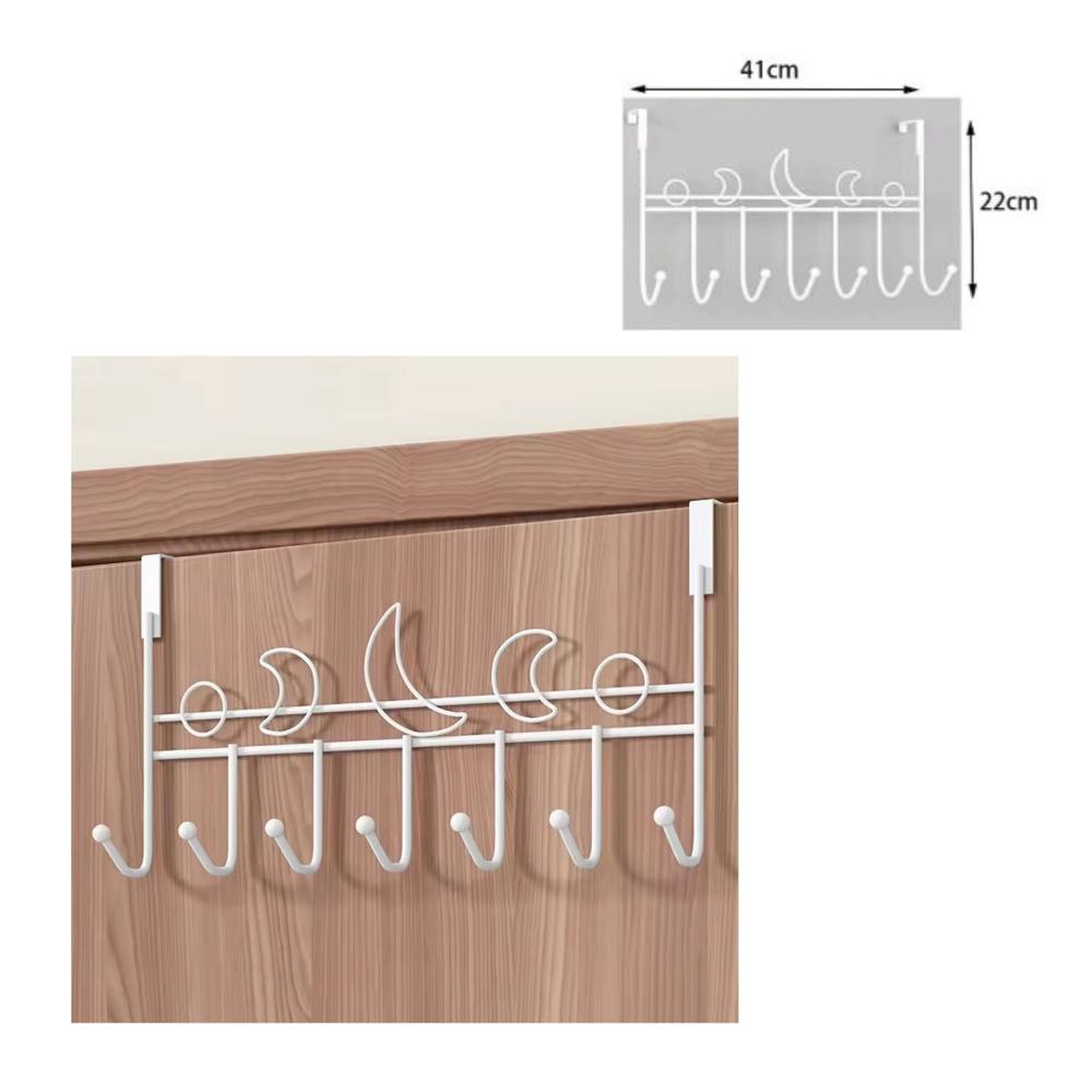 Perchero para Puertas con Ganchos Blancos