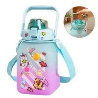 Tomatodo Portátil Con Stickers 2D y 3D Sports 1500 ml Tapa Verde  977VR08