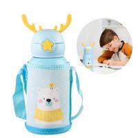 Termo Tomatodo Portátil Tipo Venado de 500 ml con Funda Protectora 2 en 1 Oso  704OSO08