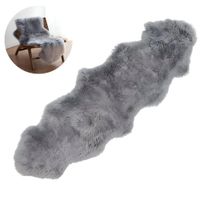 Alfombra Bajada De Cama Peluda Gris Claro  475AGC02