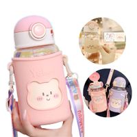Tomatodo Baby Bear Con Sticker 3D de 650 ml  Rosado  707RS08