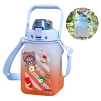 Tomatodo Portátil Con Stickers 2D y 3D Sports 1500 ml Tapa Celeste  978CL08