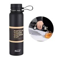 Termo Portátil De Acero Inoxidable Modelo Travel De 650 ml Negro  986NE08