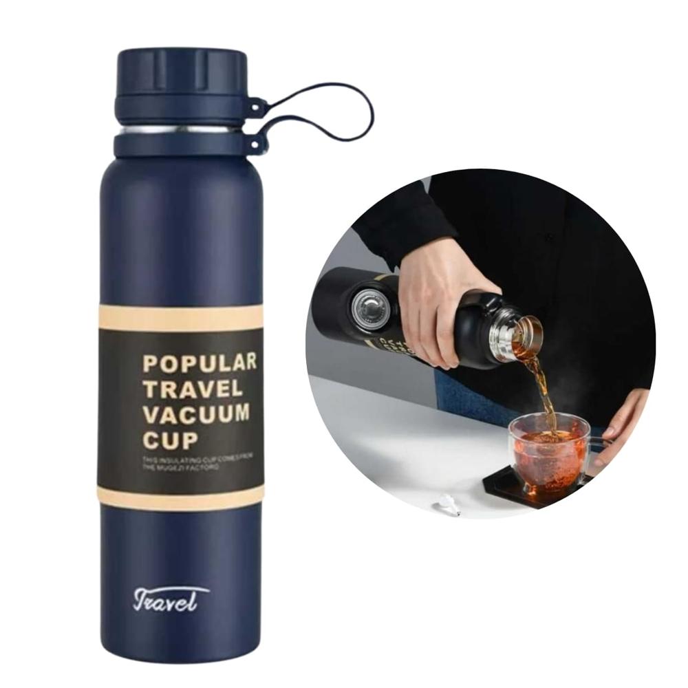 Termo Portátil De Acero Inoxidable Modelo Travel De 650 ml Azul  987AZ08