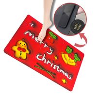 Alfombra Absorbente 3D Navidad Merry Blanco  532MB03