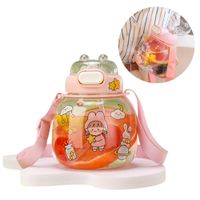 Tomatodo Portátil Estilo Kawaii De 1200 ml Con Stickers Rosado  939RS08