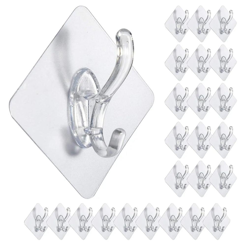 Colgador con Adhesivo T Gancho x 6 Unds