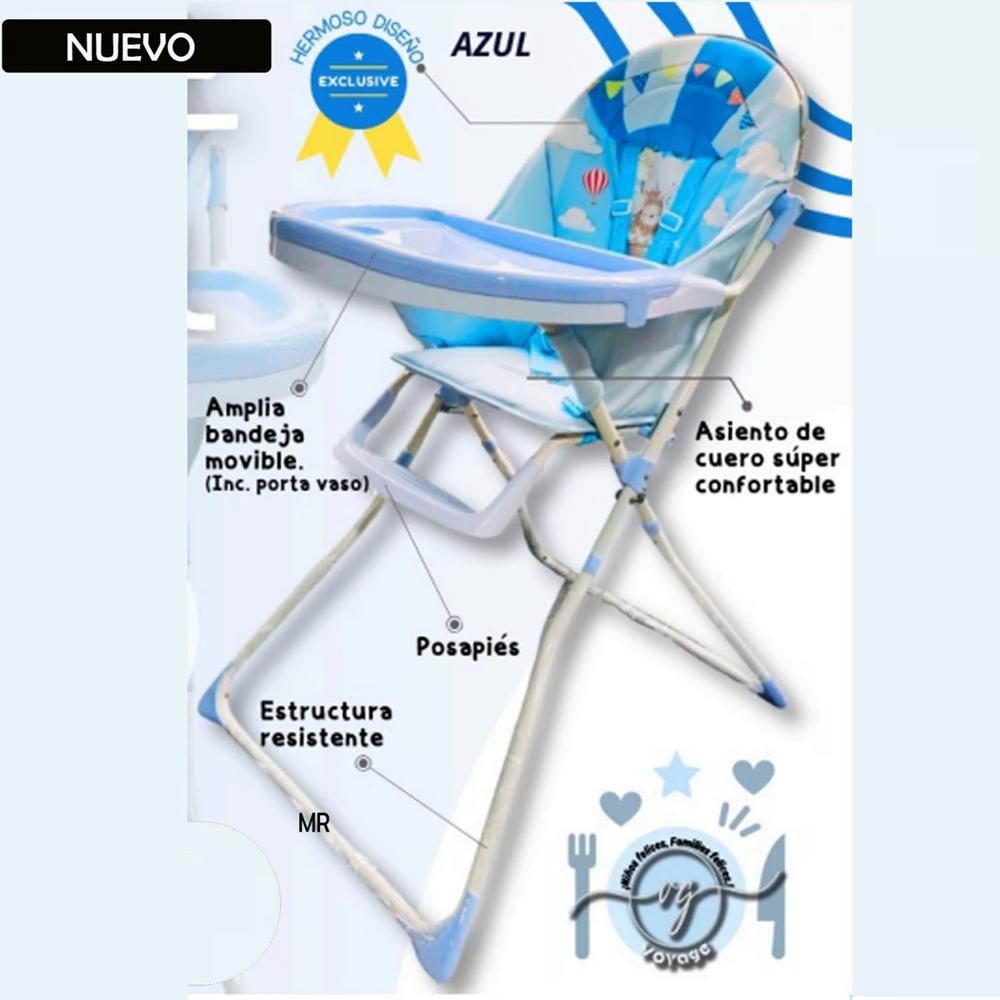Silla de Comer para Bebe VOYAGE Azul
