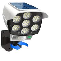 Cámara Simulada de Seguridad con Sensor Humano Solar  Blanco