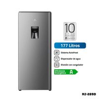 Refrigeradora INDURAMA 177 L Con DISP De Agua Plateado RI-289D