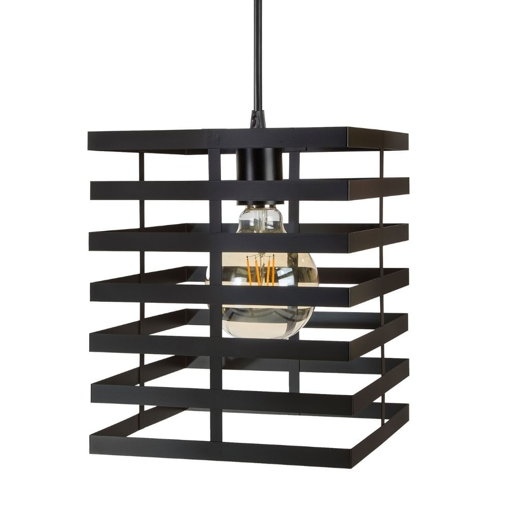 Lámpara Colgante Ciametsa Laura 1 Luz E27 Negro