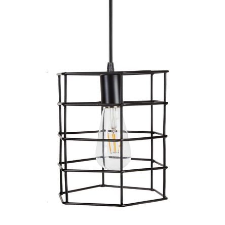 Lámpara Colgante Ciametsa Hexagonal 1 Luz E27 Negro