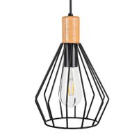 Lámpara Colgante Ciametsa Gramilla 1 Luz E27 Madera