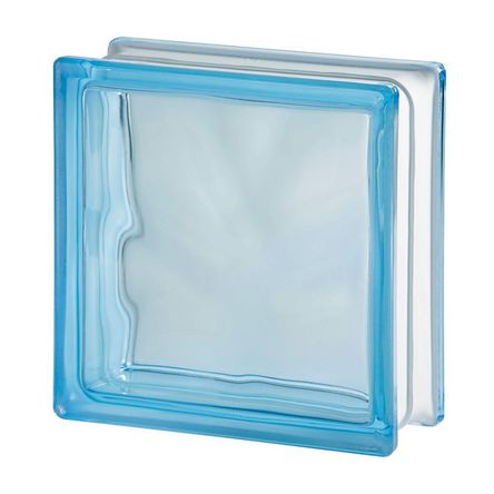 Bloque de Vidrio Wave Azur 19x19x8cm Seves Glassblock Bloque de Vidrio Wave Azur 19x19x8cm Seves Glassblock