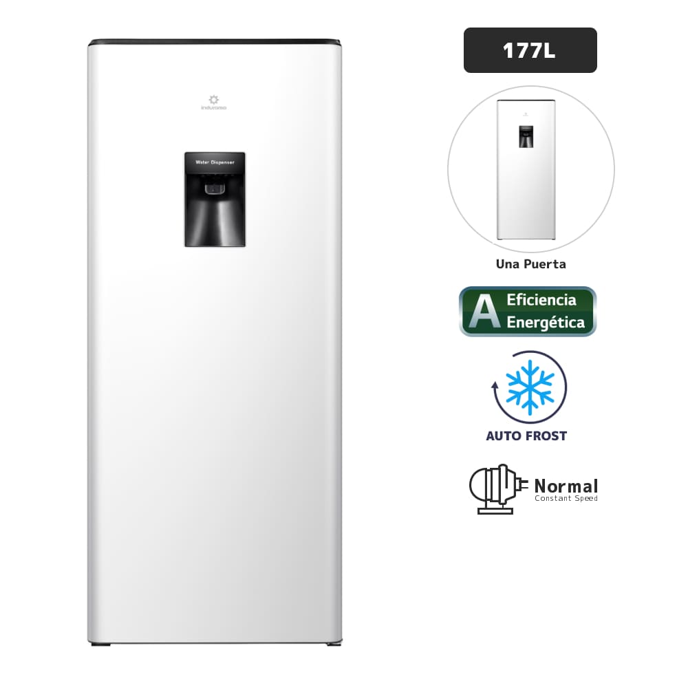 Refrigeradora INDURAMA 177L Auto Frost RI-289DBL Blanco