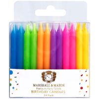Velas Premium de Cumpleaños Color Entero MARSHALL & MASON x24un