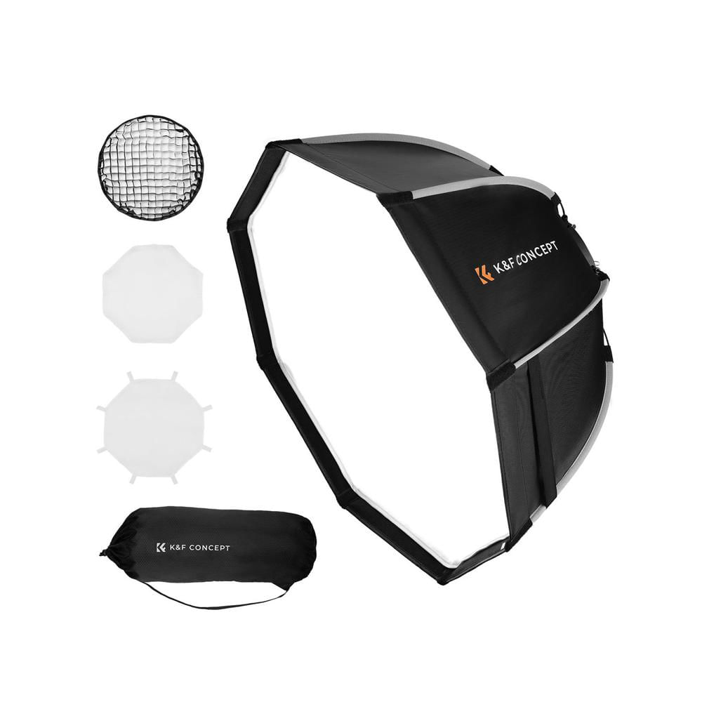 Softbox octagonal armado rápido de 90cm + grilla - K&F Concept