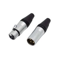 Plug y Jack Canon XLR 3 Pines Negro Par LA1312MF-NG BATBLACK
