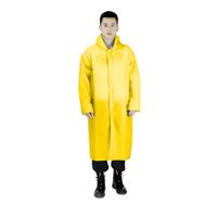 Poncho Para Lluvia Ligero Impermeable- con Manga Capucha y Botones - AMARILLO