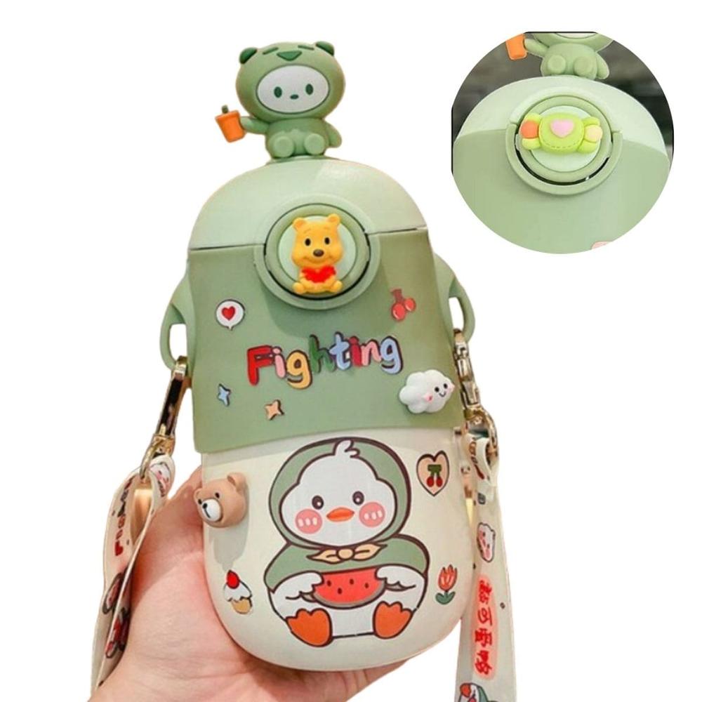 Tomatodo Portátil Oso Mebo 3D Con Stickers de 600 ml Verde 926VR08