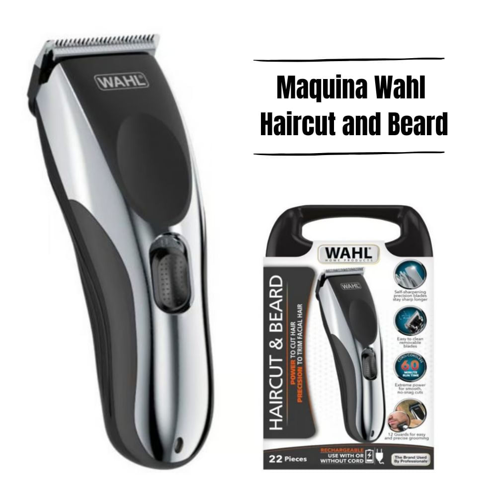 Maquina Wahl de Cortar Cabello Haircut Beard de 22 Pzas