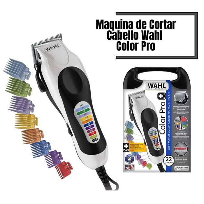 Maquina Wahl Cortar Cabello Color Pro 23 Pzas Promart