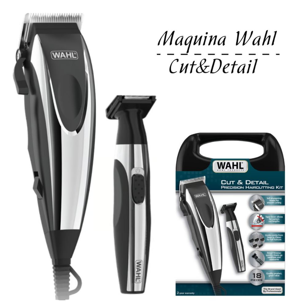 Maquina de Cortar Cabello Wahl Cut & Detail 18 Piezas