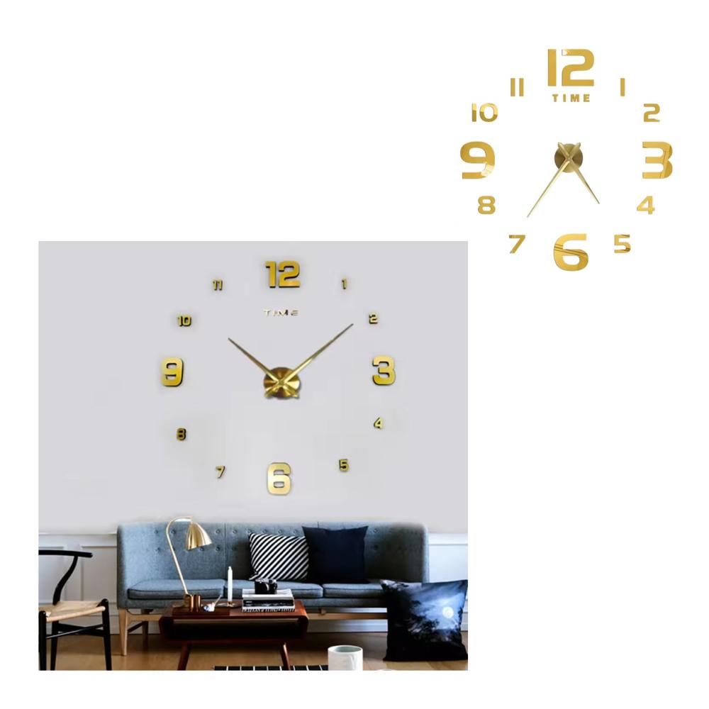 Reloj de Pared Dorado con Adhesivo